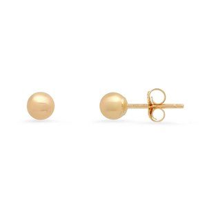 10k Solid Gold Petite Ball Stud Earrings